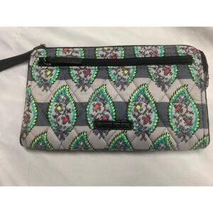 Vera Bradley RFID Wristlet in Paisley Stripes